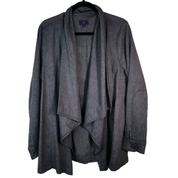 NYDJ Sweaters - NYDJ Denim Drape Collar Jacket Cardigan